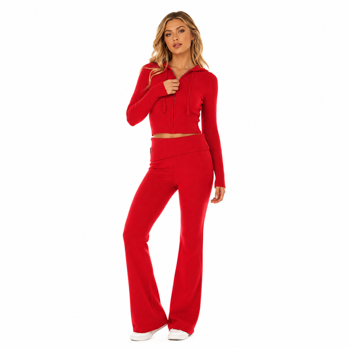 Zip up hoodie lounge set for women with matching pants and relaxed everyday fit