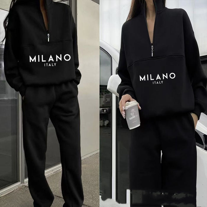 women's hoodie jogger set elastic waist adjustable drawstring