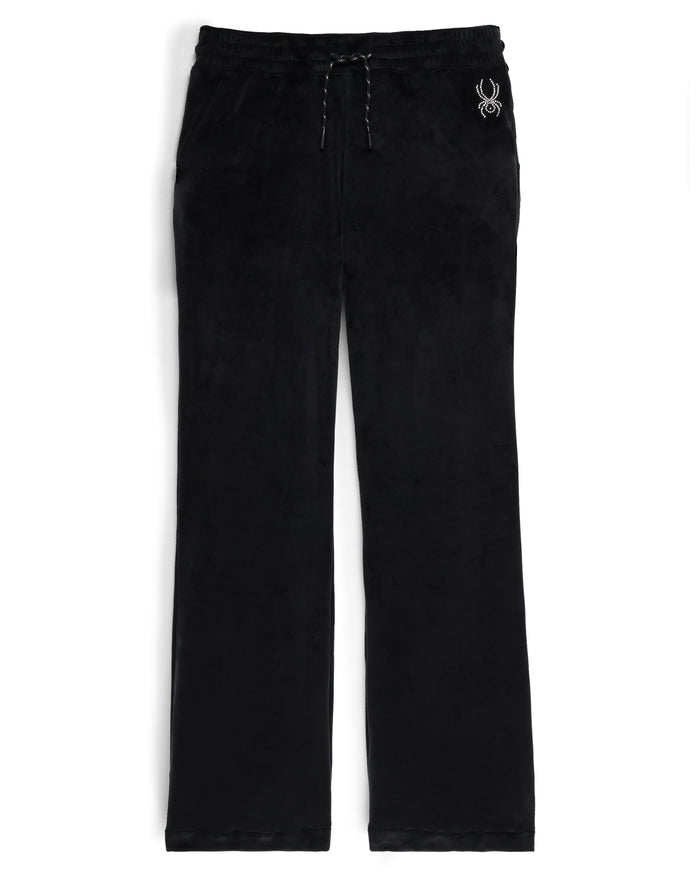 Black pants with a logo on a white background