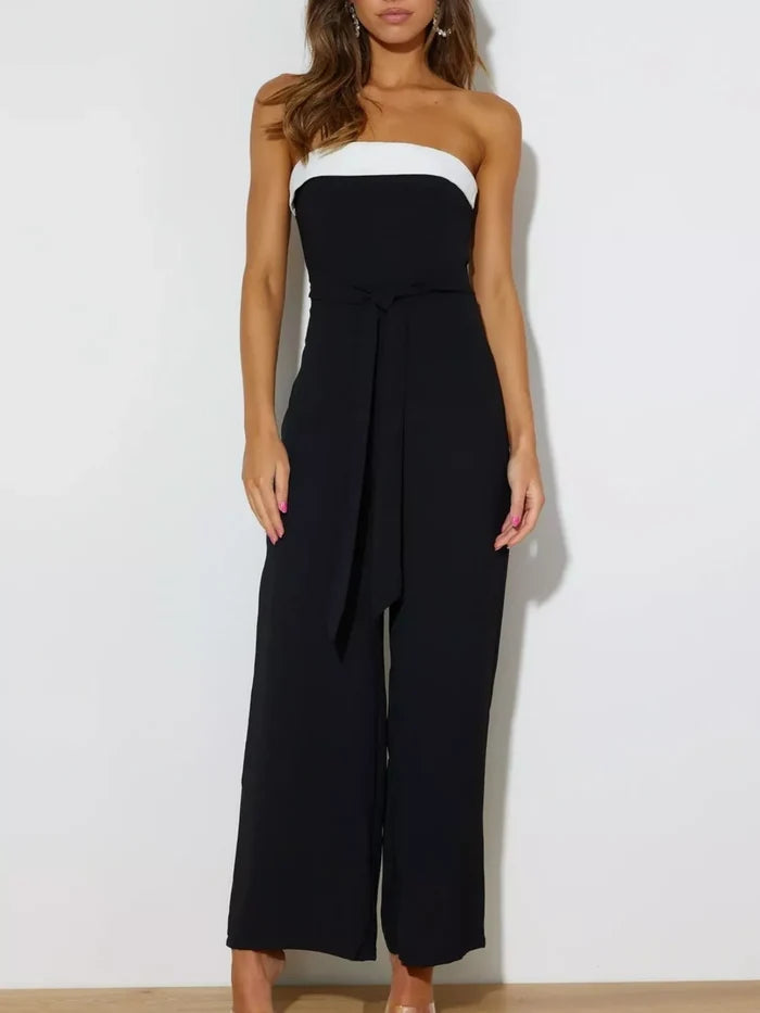 Women's Strapless Wide-Leg Tube Jumpsuit product view 5, showing visible design and option details for key for review online.