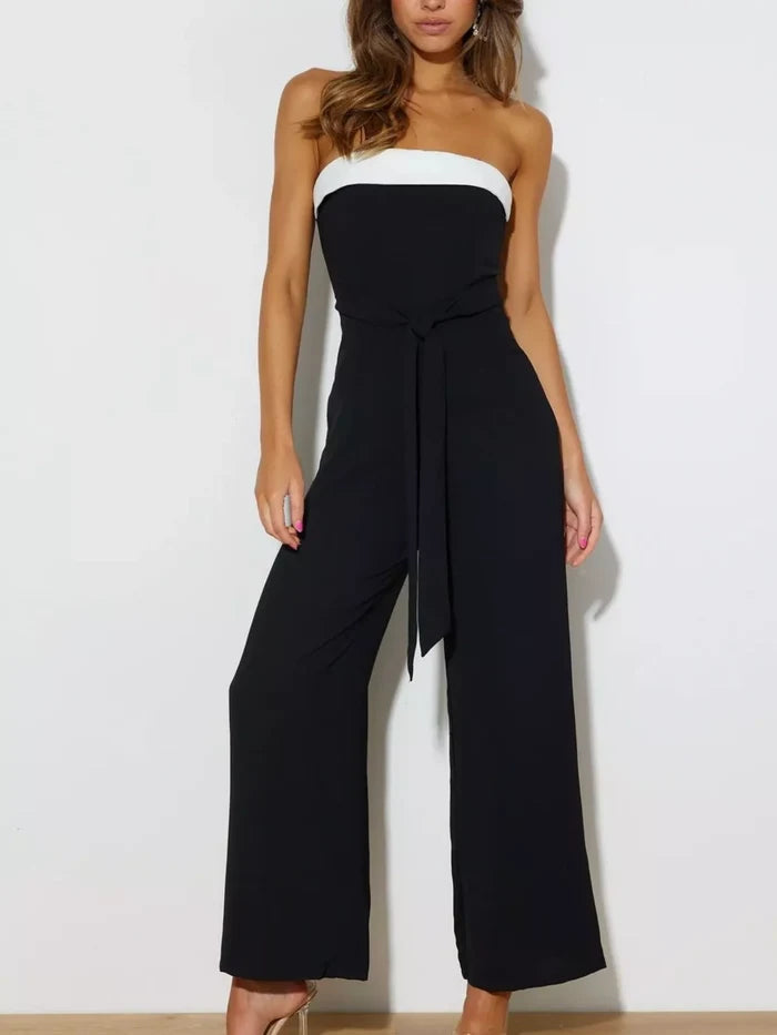 Women's Strapless Wide-Leg Tube Jumpsuit product view 6, showing visible design and option details for key for review online.