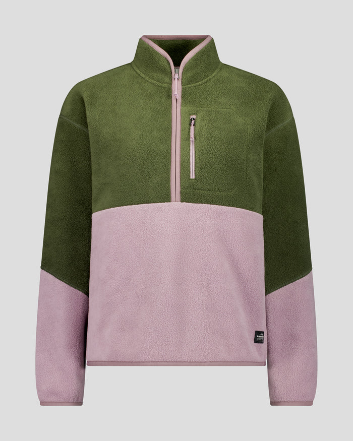 Women's Trailhead Fleece 1/4 Zip Pullover - Light Moss/Thistle