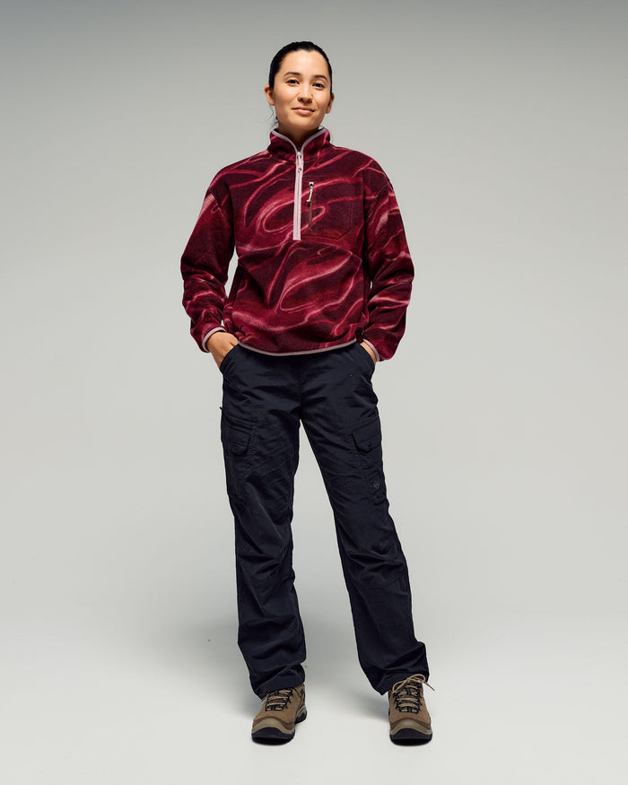 Women's Trailhead Fleece 1/4 Zip Pullover - Mulberry Braided River