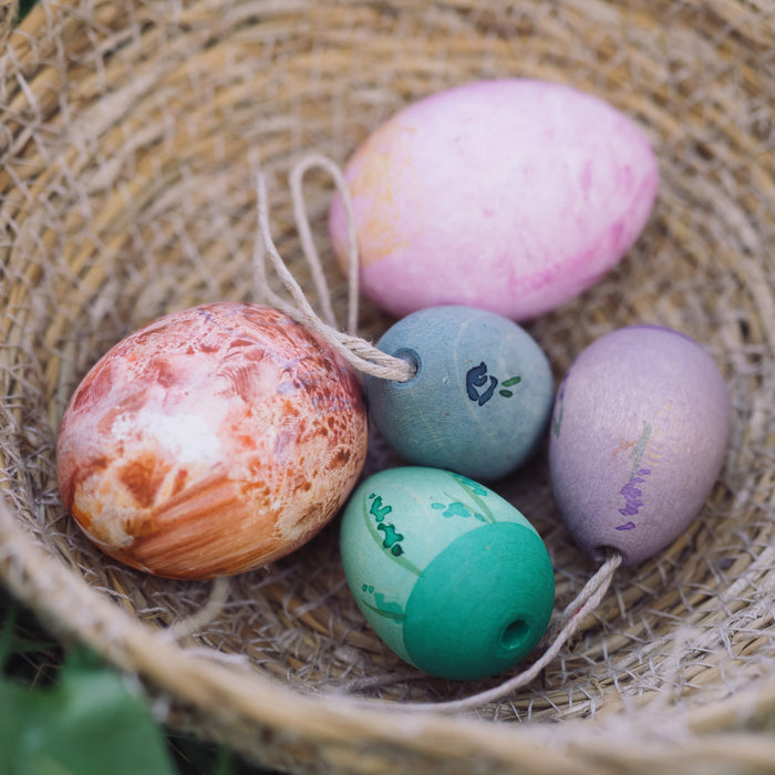 Wooden Egg Decorations - Aurora