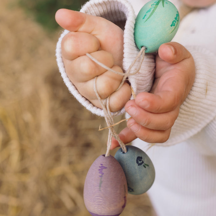 Wooden Egg Decorations - Aurora