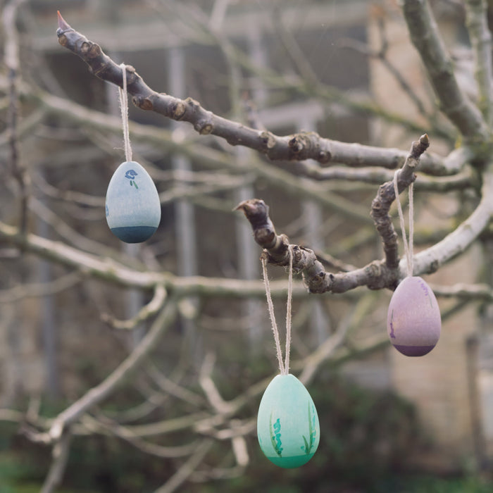 Wooden Egg Decorations - Aurora