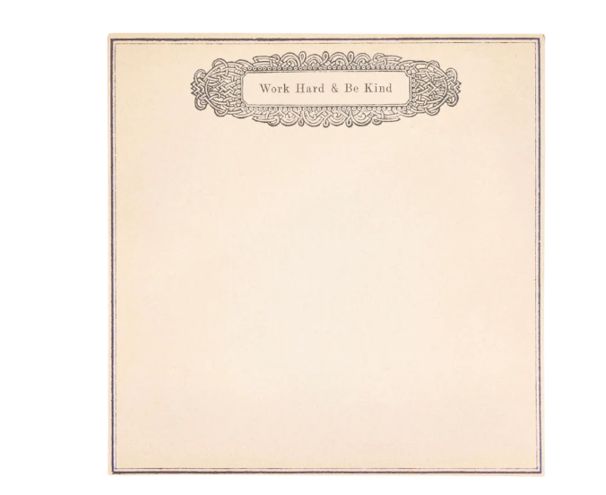 Work Hard Be Kind - Notepad