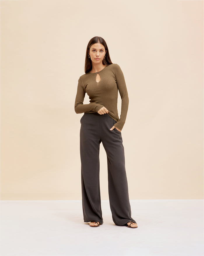 WREN KNIT LONG SLEEVE OLIVE