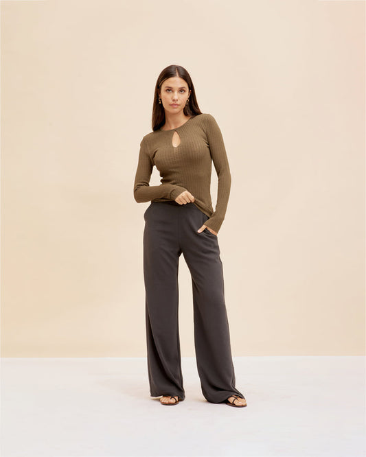 WREN KNIT LONG SLEEVE OLIVE